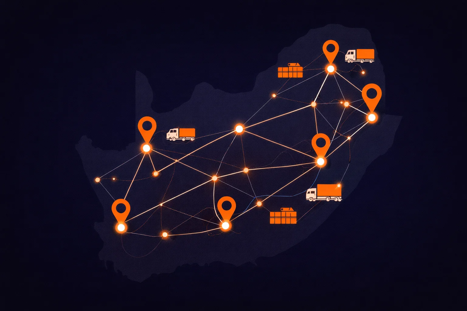 Logistics hub network across South Africa